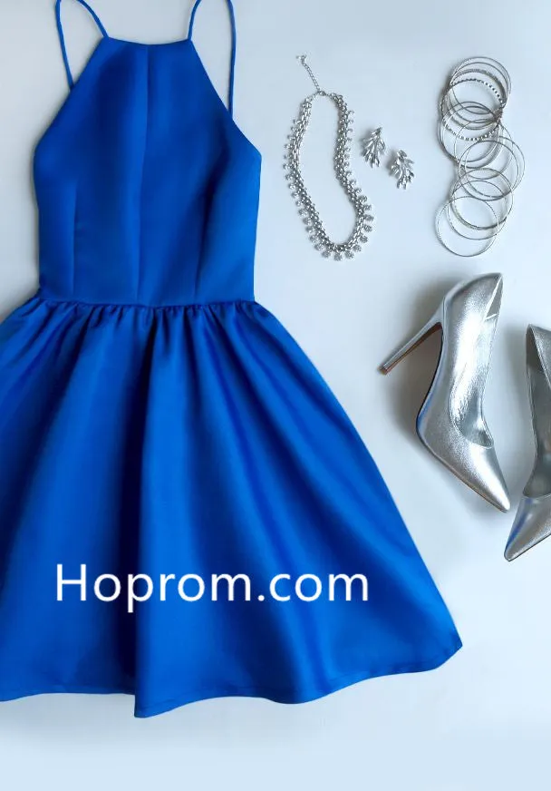 Simple Strapless Homecoming Dresses, Royal Blue Homecoming Dress