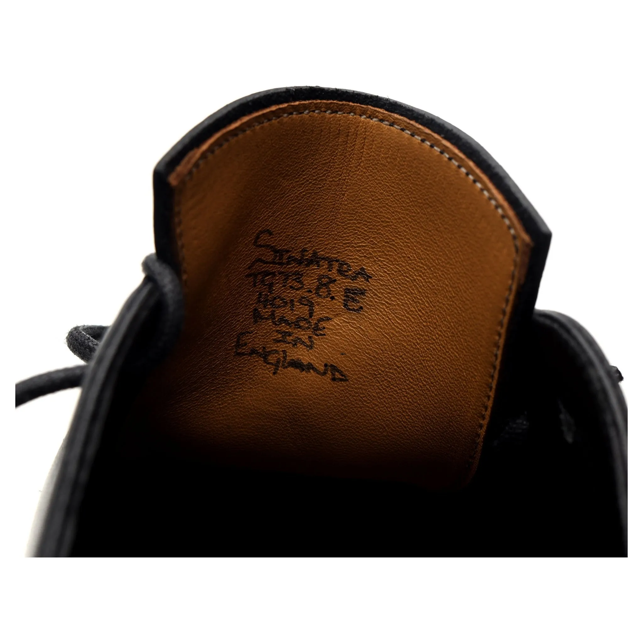 'Sinatra' Black Leather Whoelcut Oxford UK 8 E
