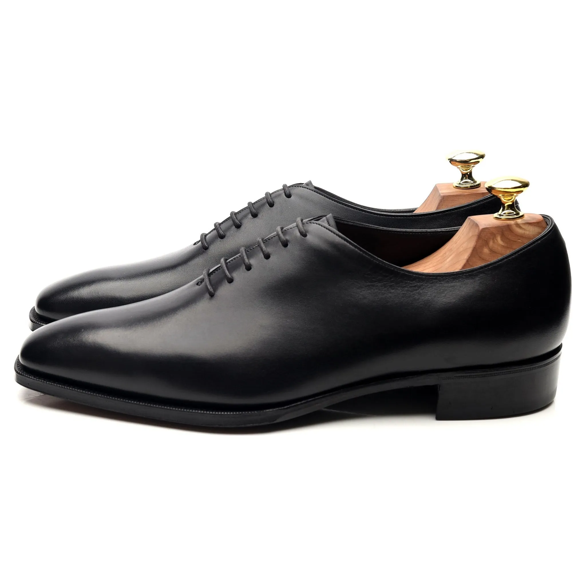 'Sinatra' Black Leather Whoelcut Oxford UK 8 E