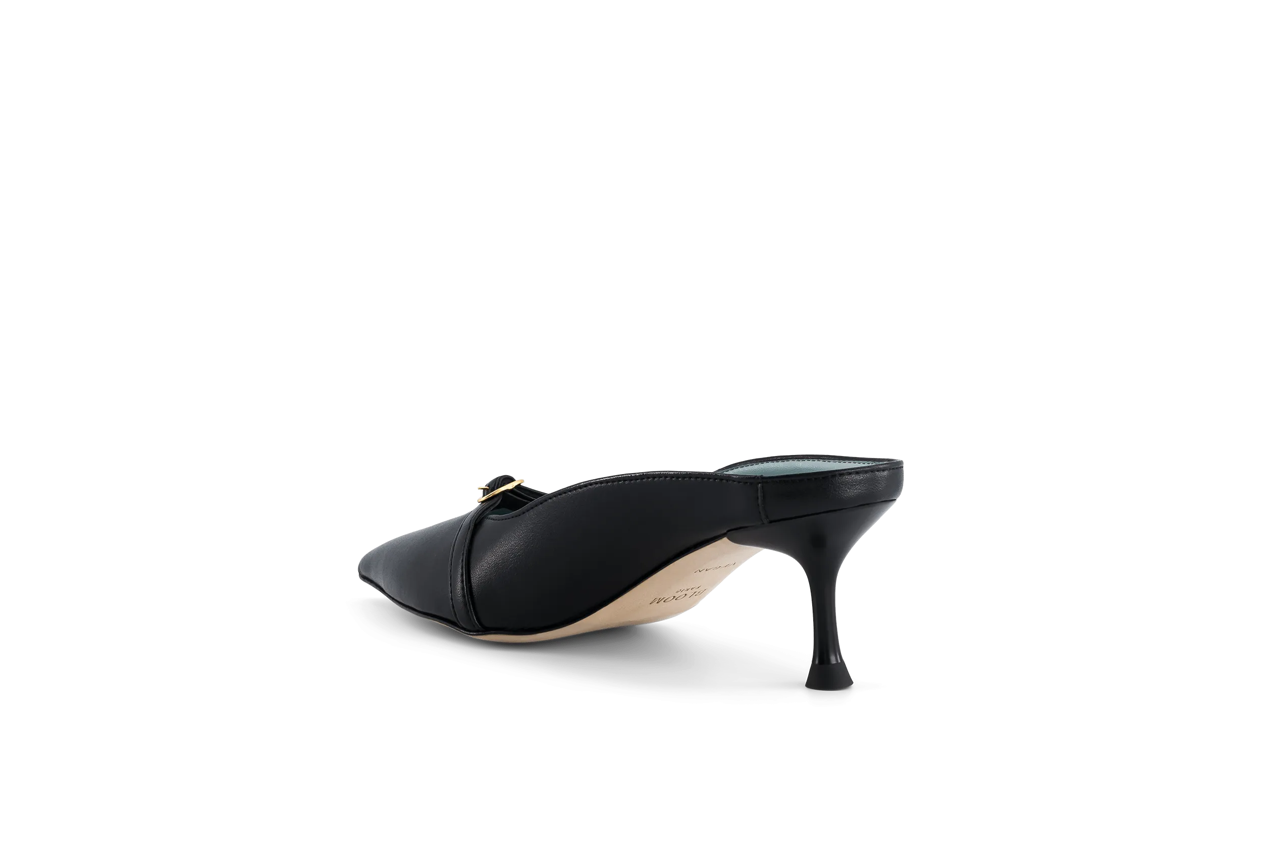 Sixte Apple Leather Vegan Mules | Black