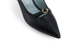 Sixte Apple Leather Vegan Mules | Black