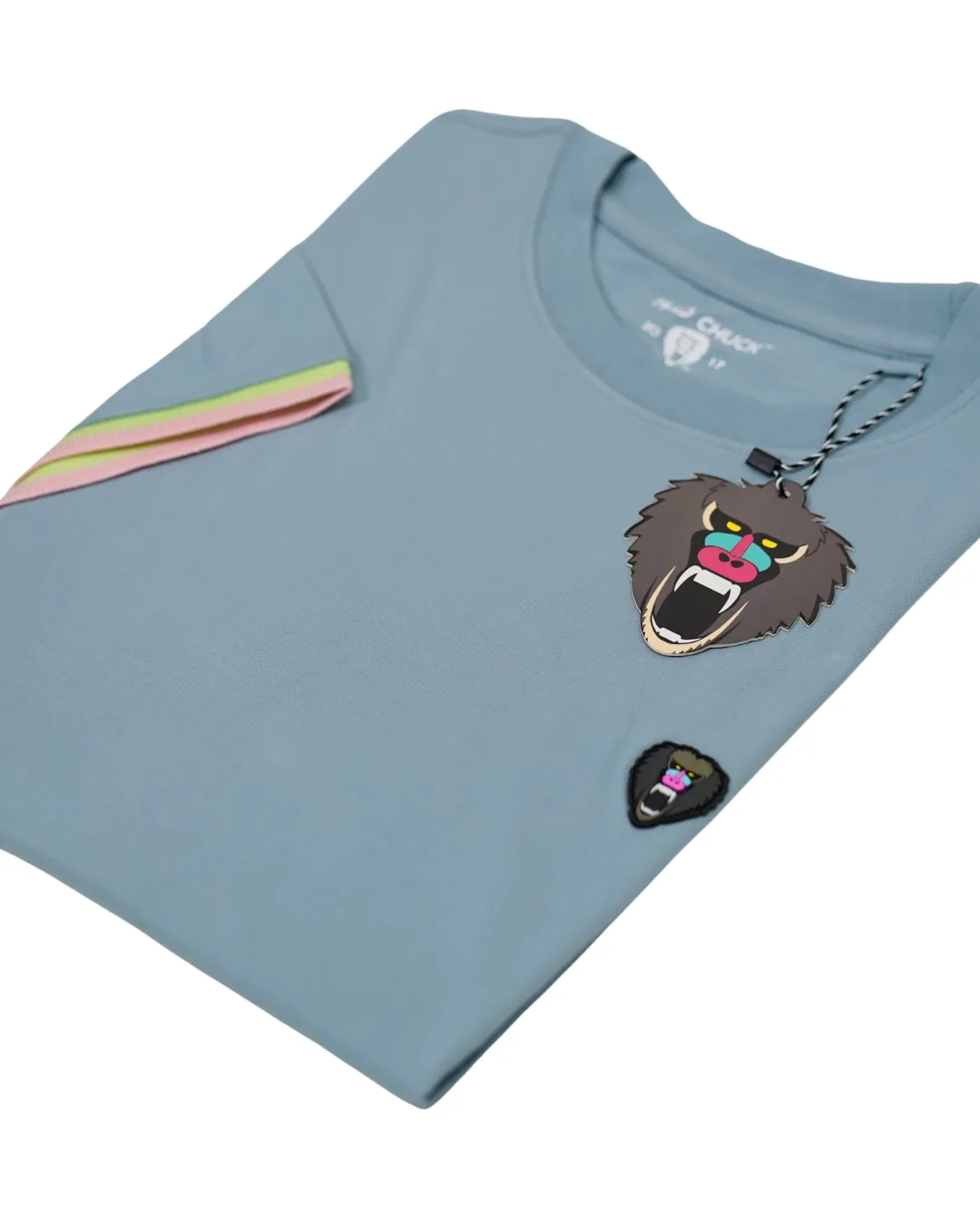 SLATE CUFF RIBBED CREW NECK