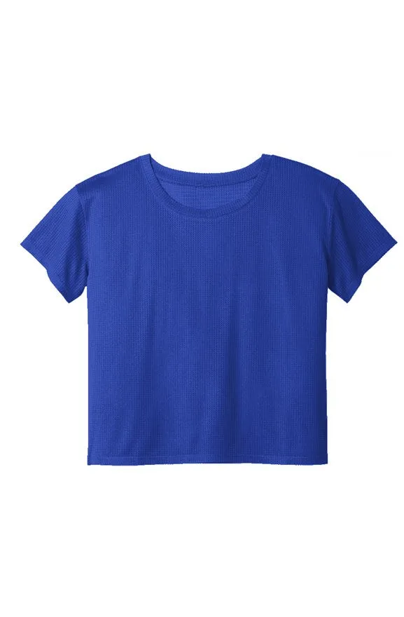 SMF Royal Blue Feminine Draft Crop Tee