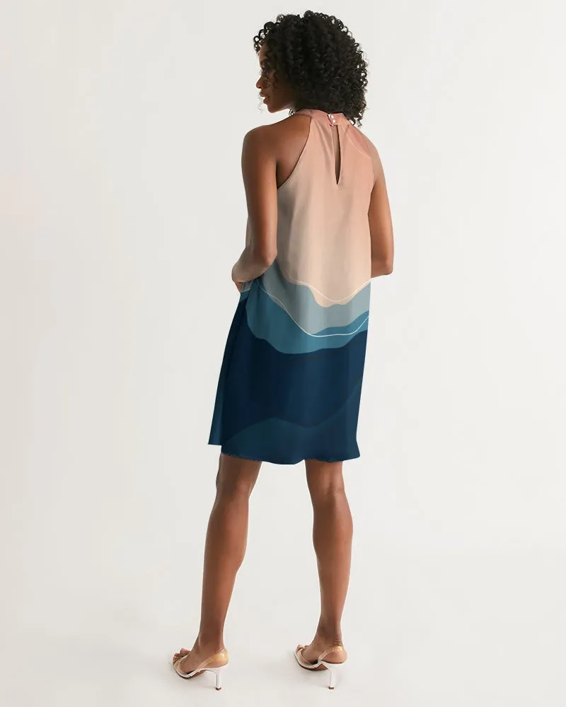 SMF Sunrise Feminine Halter Dress