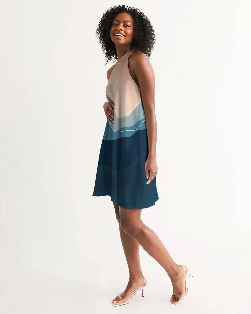 SMF Sunrise Feminine Halter Dress