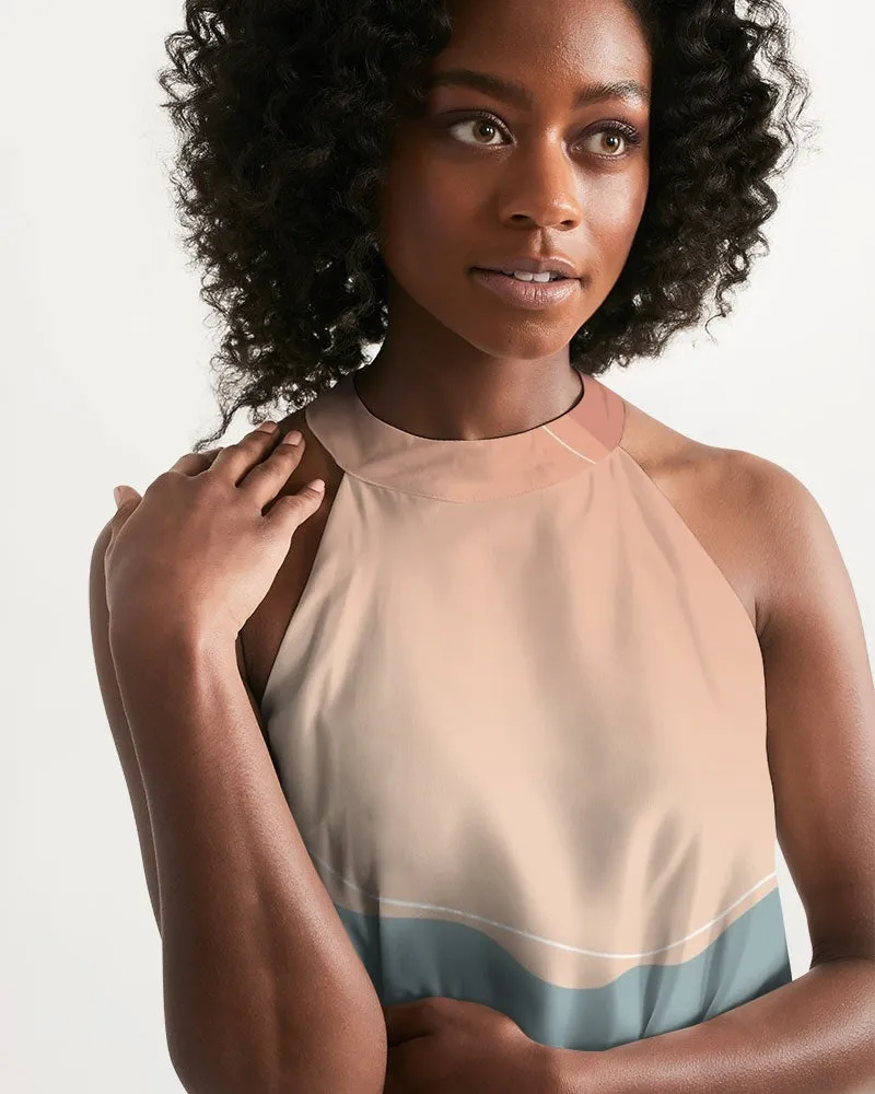 SMF Sunrise Feminine Halter Dress