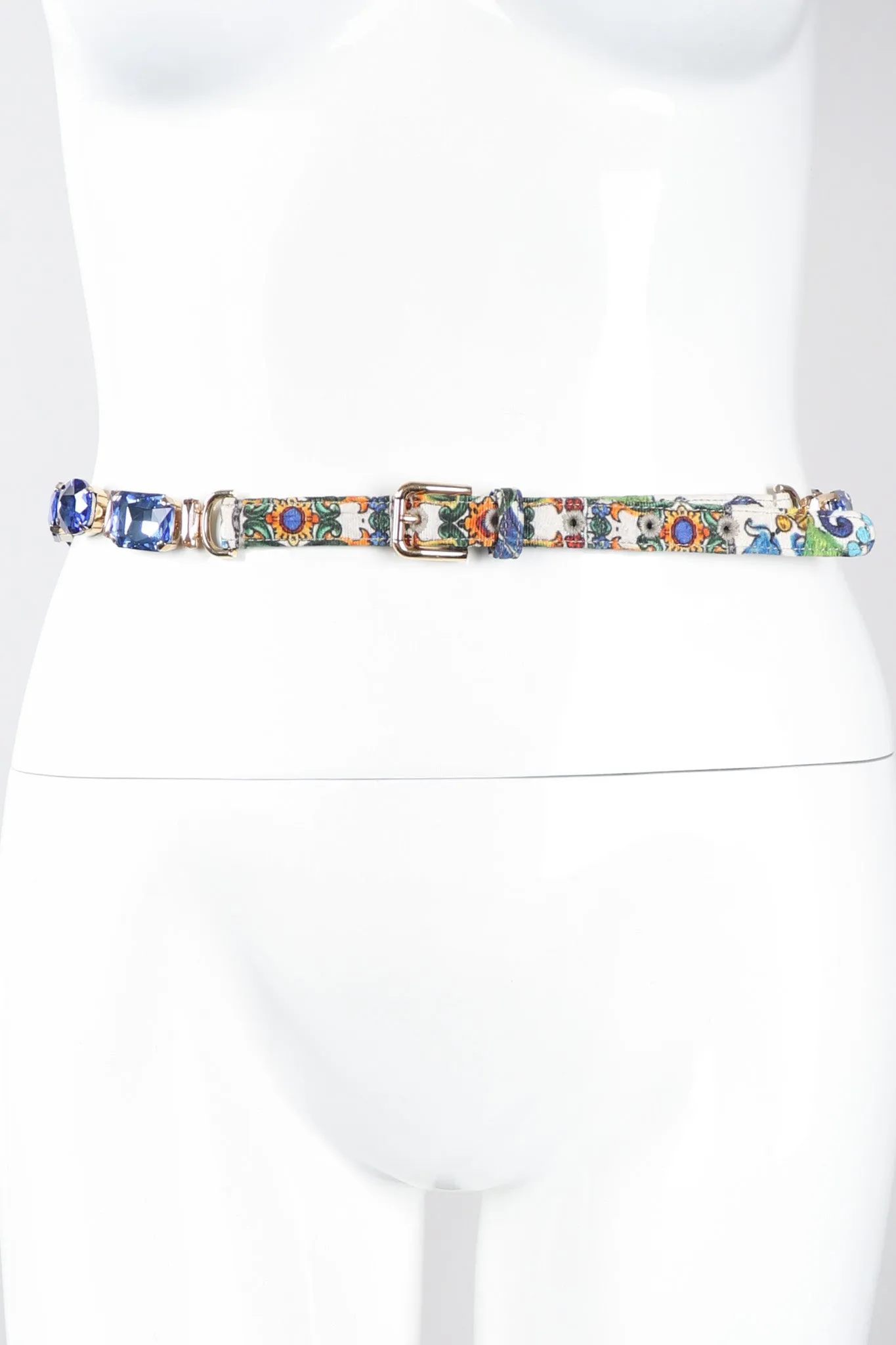Something Blue Skinny Stone Belt