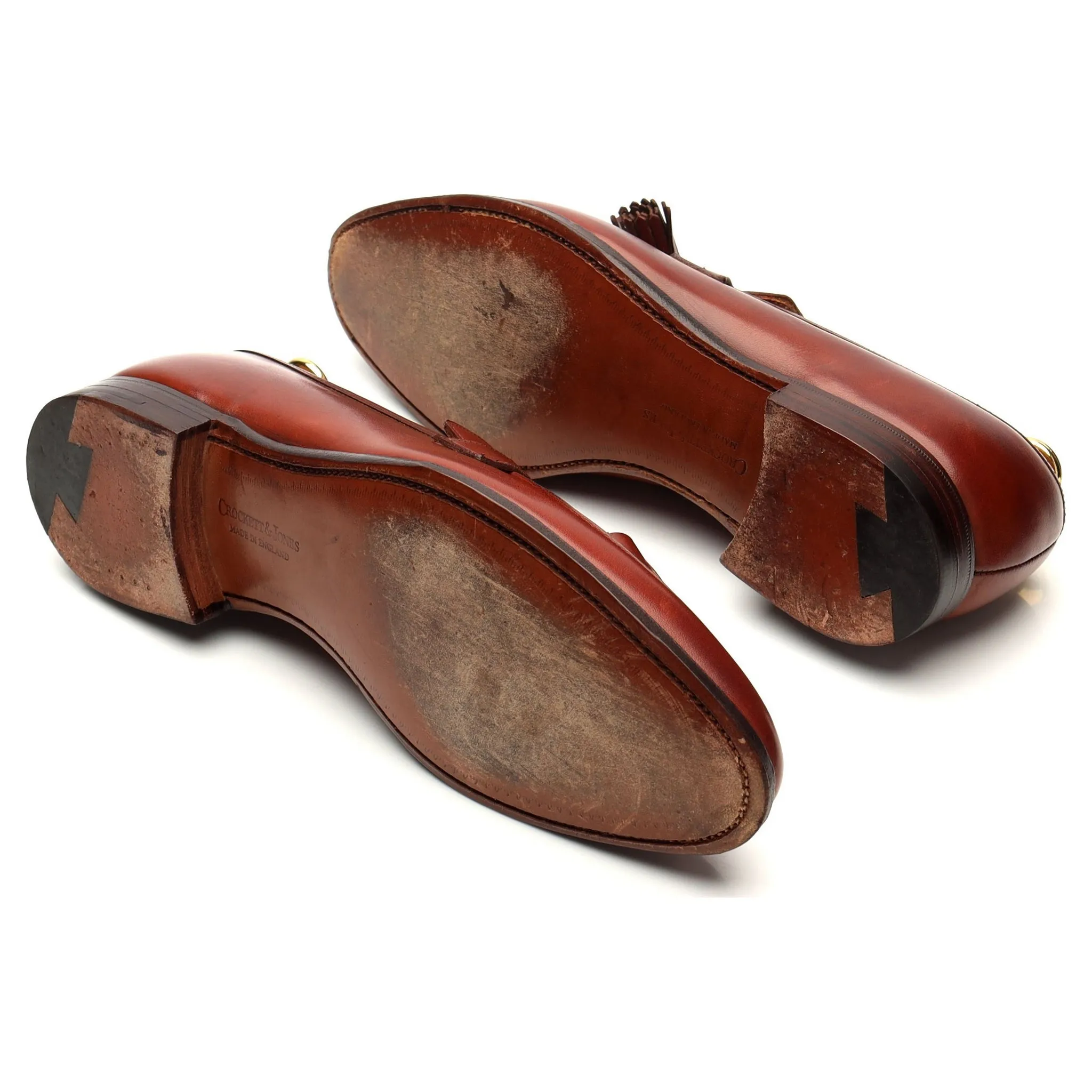 'Sophie 2' Tan Brown Leather Tassel Loafers UK 6 C