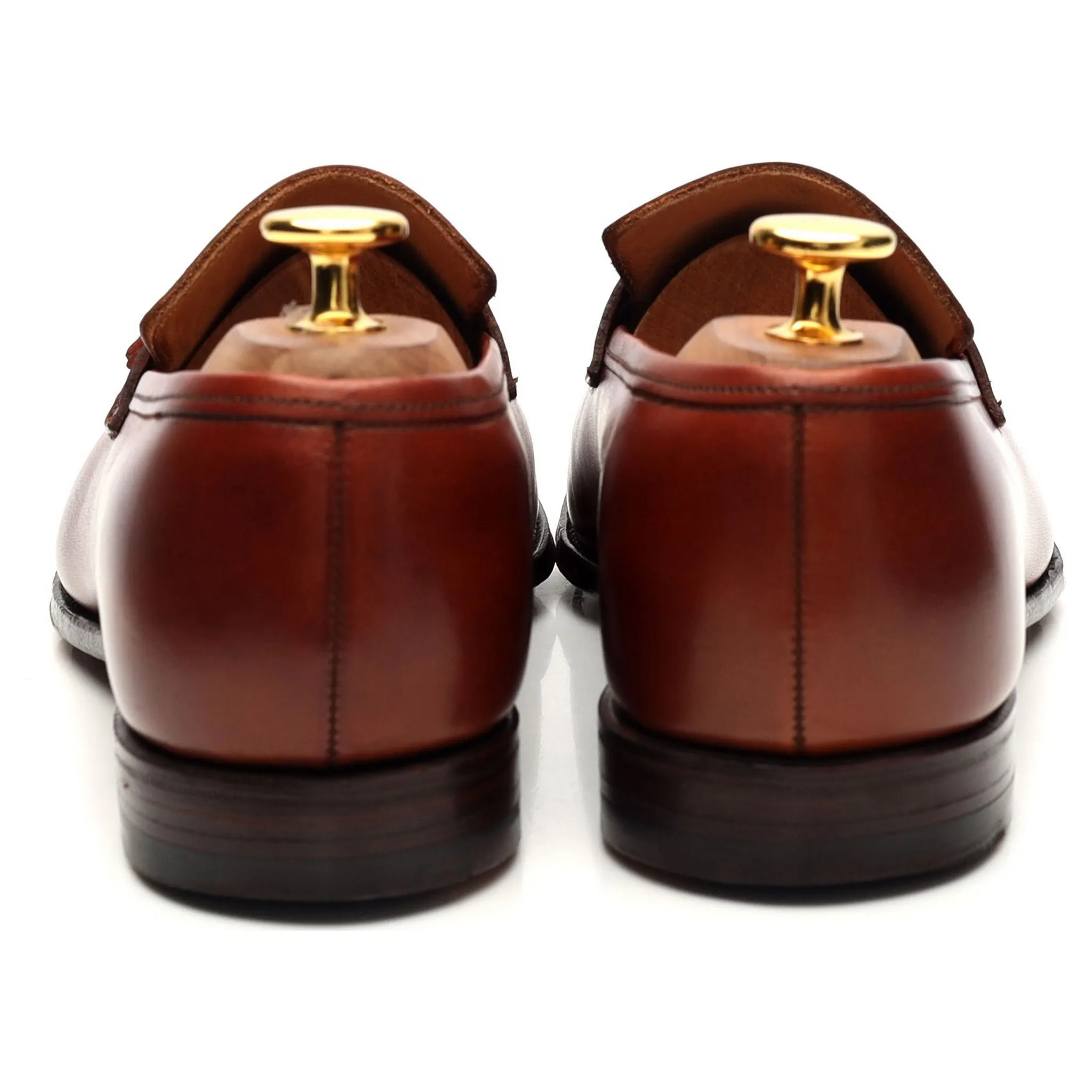 'Sophie 2' Tan Brown Leather Tassel Loafers UK 6 C