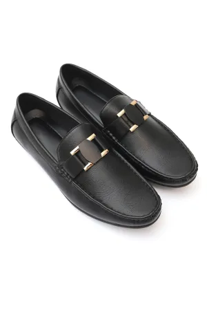 SQUARE-BIT LOAFERS-BLACK