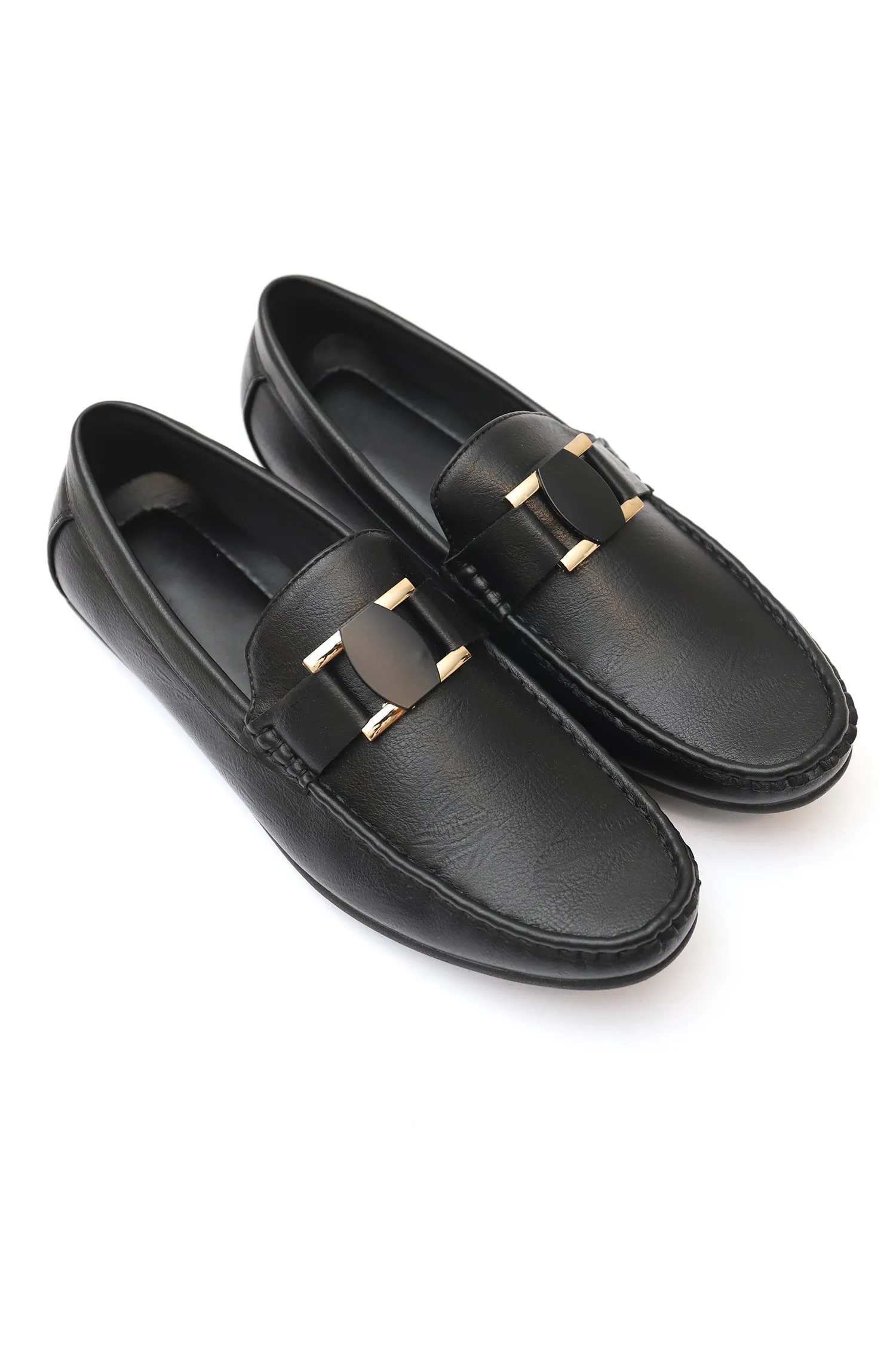 SQUARE-BIT LOAFERS-BLACK