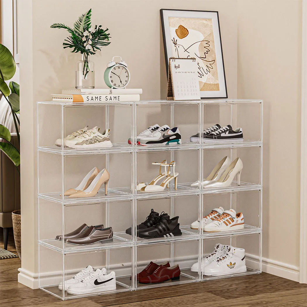 Stacked 6Pc Shoe Box Storage Display Stackable