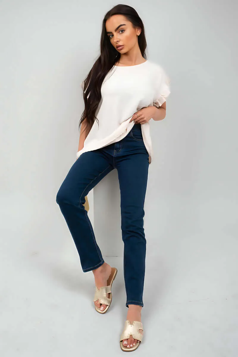 Straight Leg High Waist Jeans
