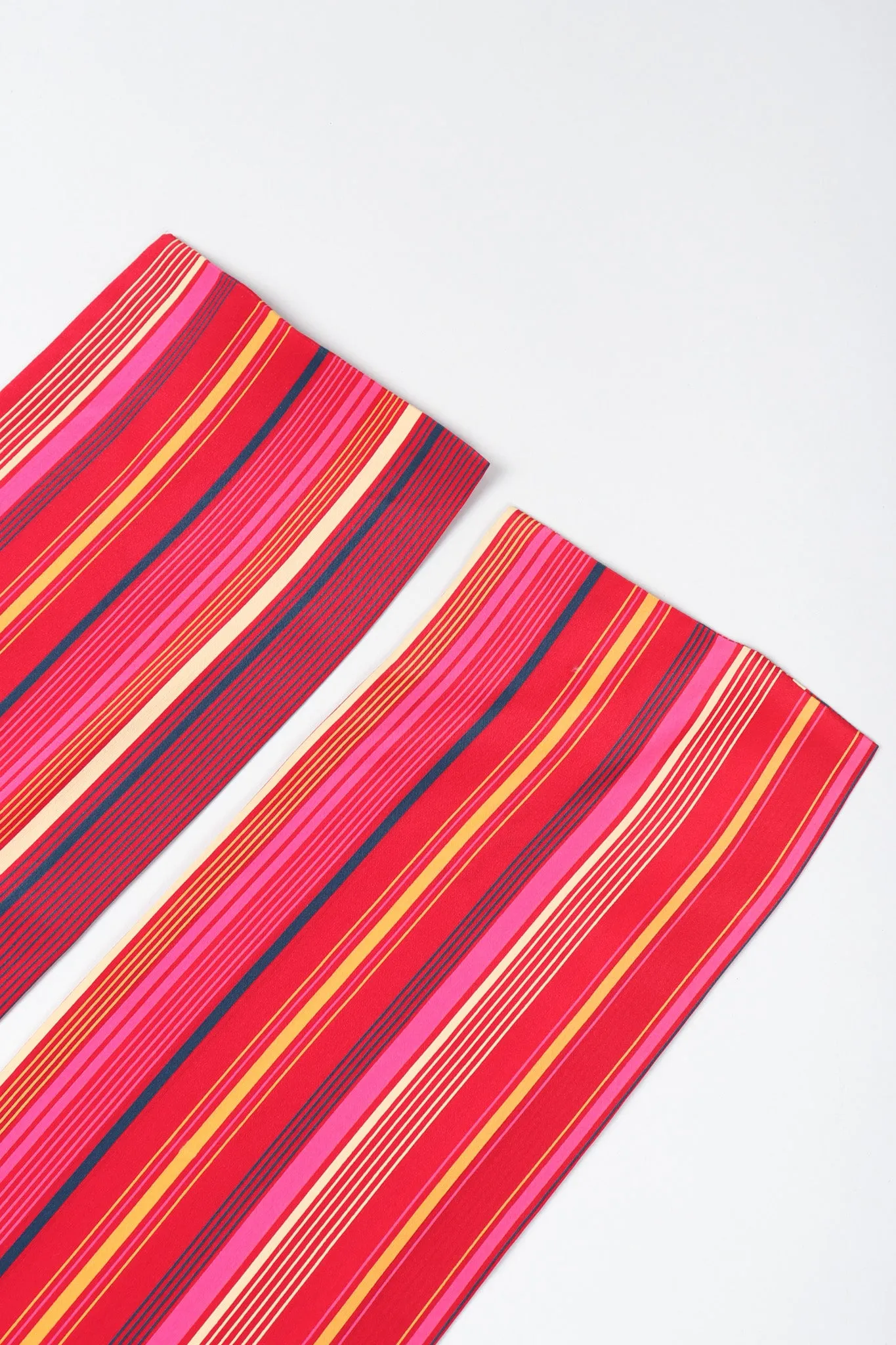 Striped Silk Bow Blouse