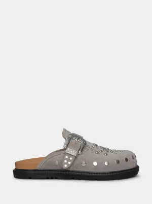 SUN MINK SUEDE MULES SLIPPERS