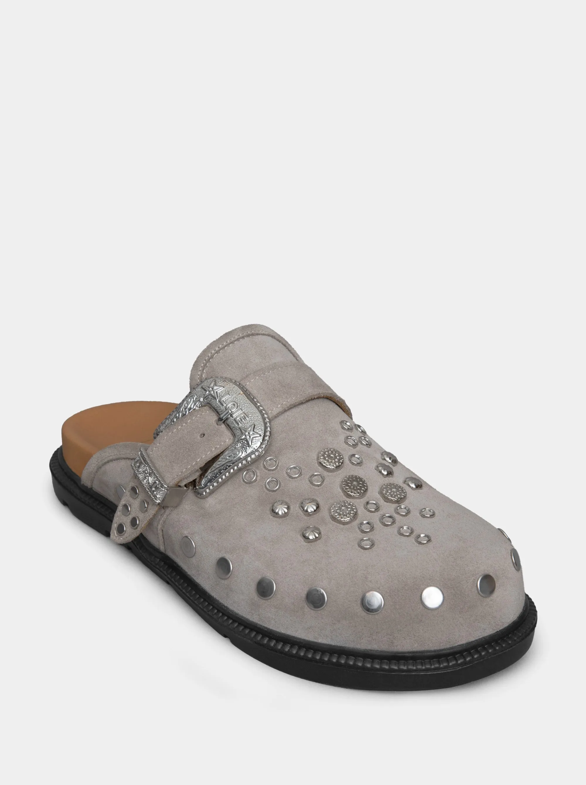 SUN MINK SUEDE MULES SLIPPERS