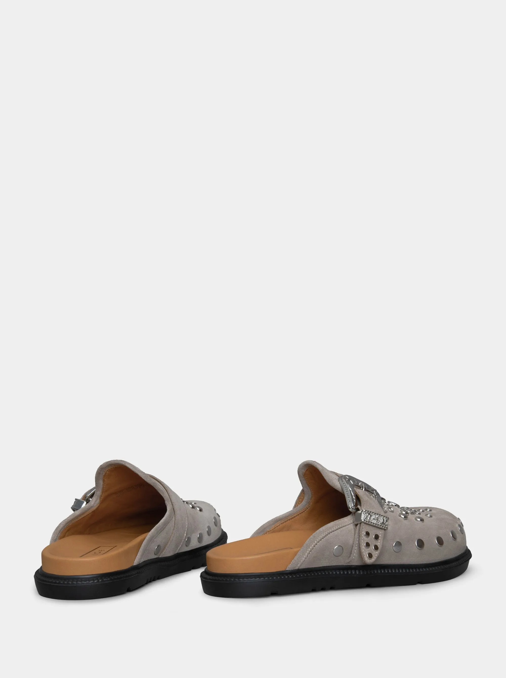 SUN MINK SUEDE MULES SLIPPERS
