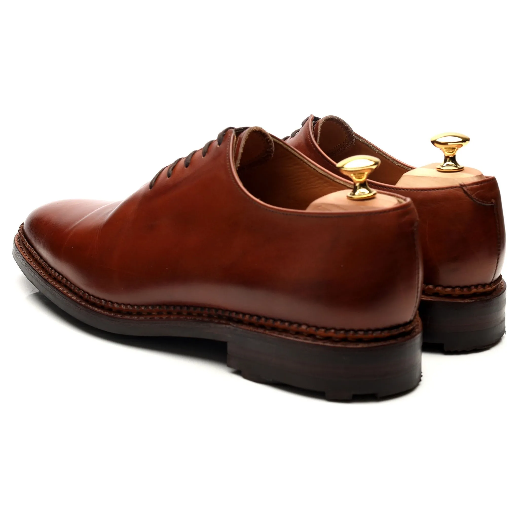 Tan Brown Leather Wholecut Oxford UK 10.5