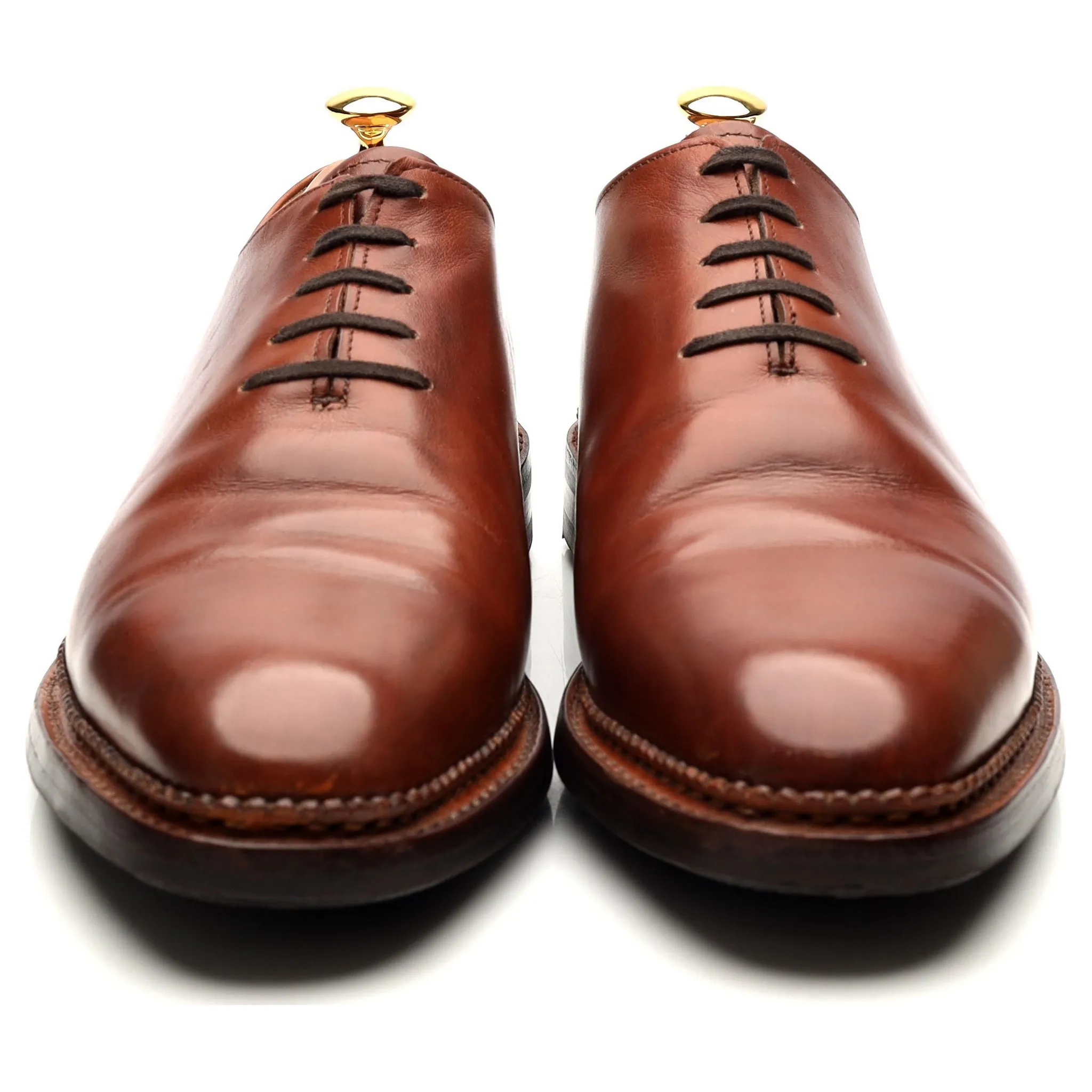 Tan Brown Leather Wholecut Oxford UK 10.5
