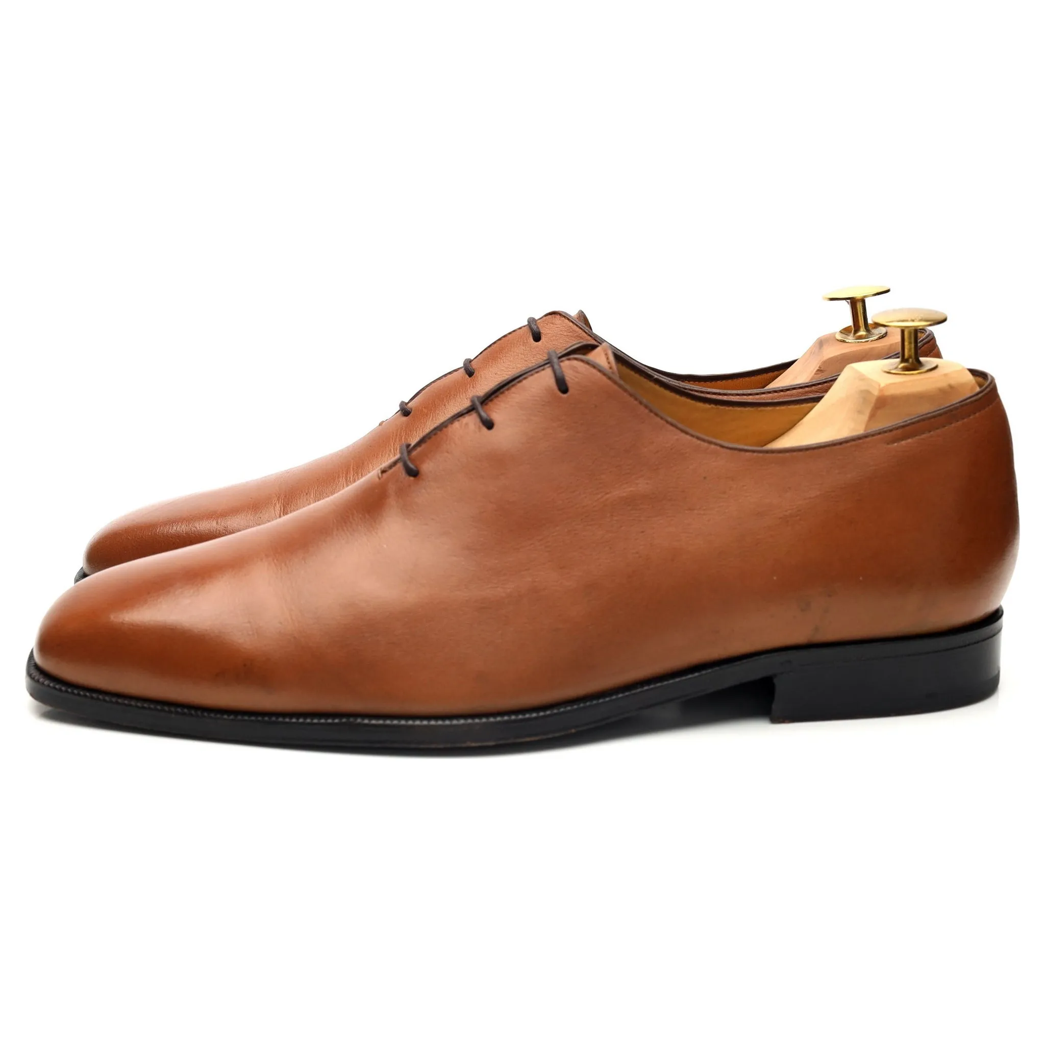 Tan Brown Leather Wholecut Oxford UK 9