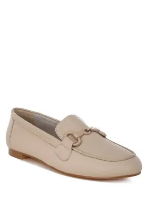 Taranis Monochromatic Horsebit Loafers