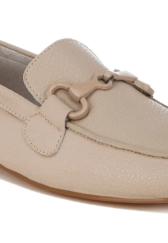 Taranis Monochromatic Horsebit Loafers