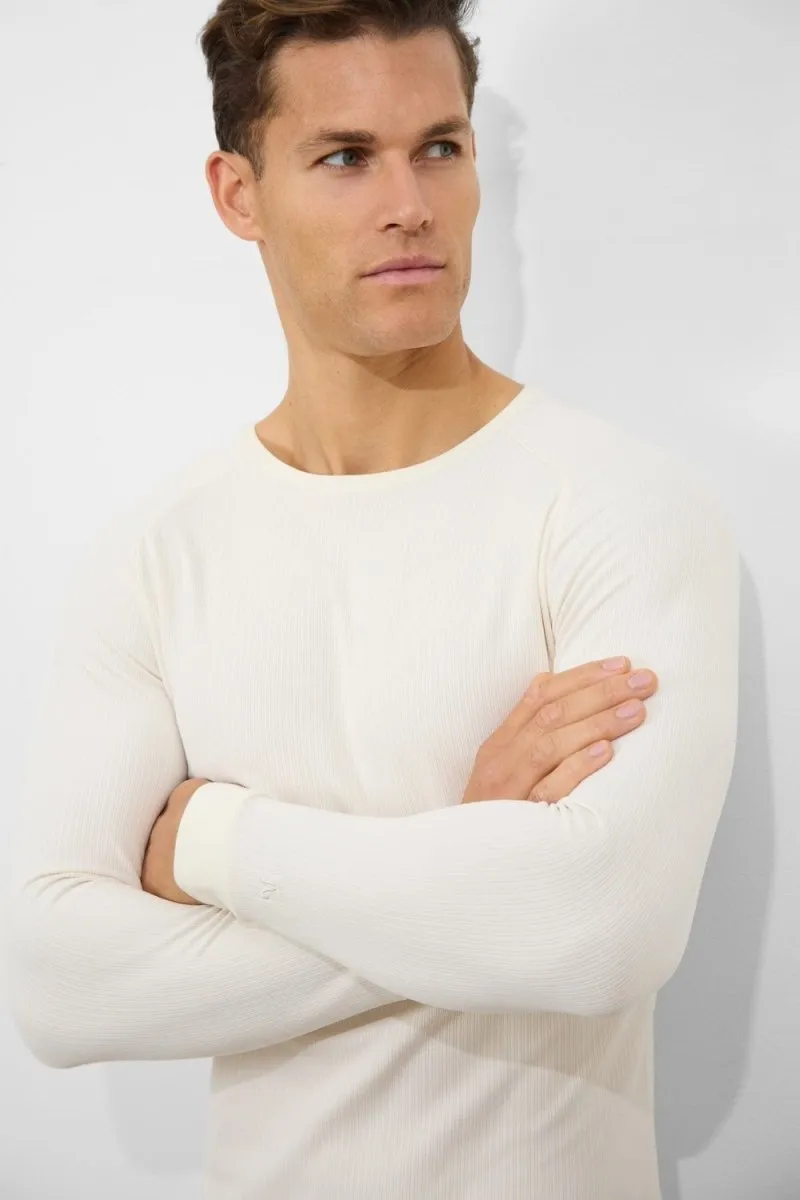 Textured Fashion T-Shirt in Winter White