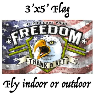 Thank a Vet 3'x5' Flag (#flag043)