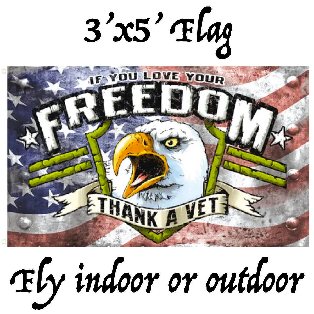 Thank a Vet 3'x5' Flag (#flag043)