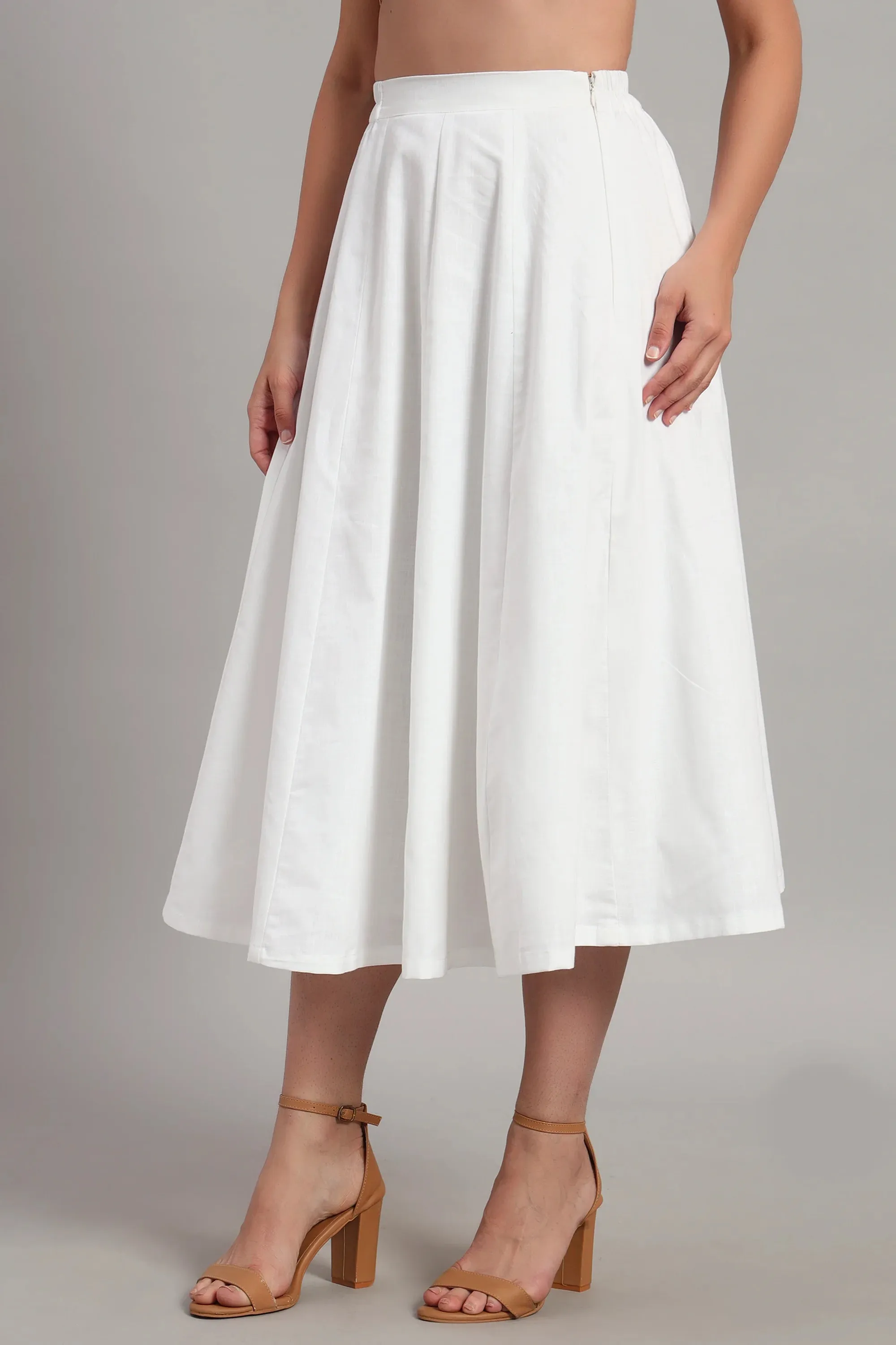 The Classic White Waistcoat & Skirt Set