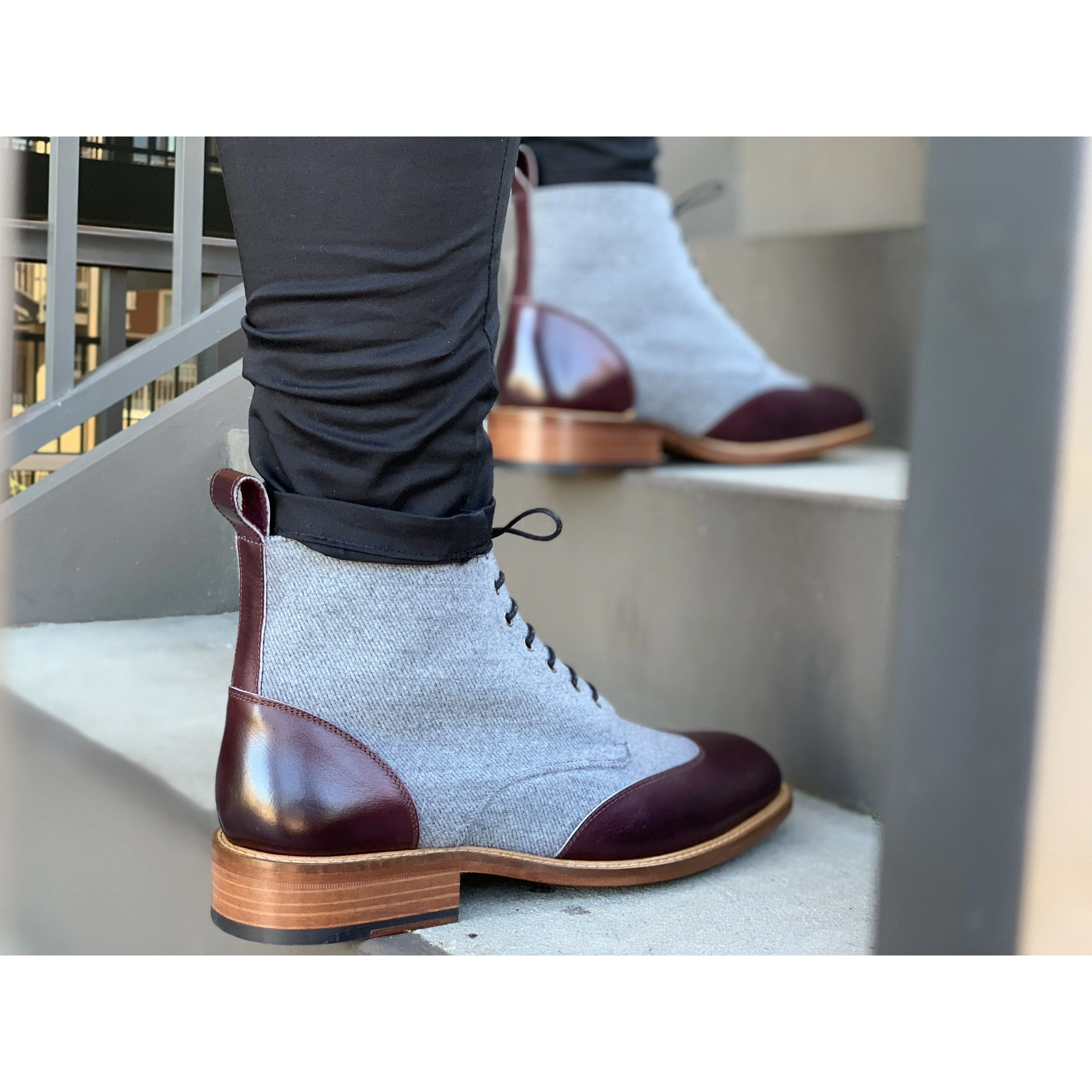 The Winged Kelce Boot in Vino Tinto