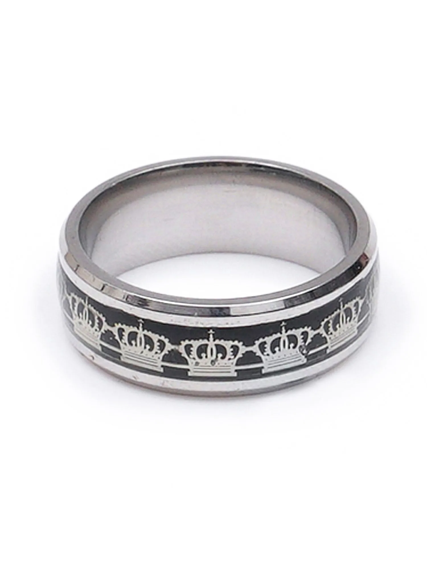 Titanium Silver Band Ring for Men