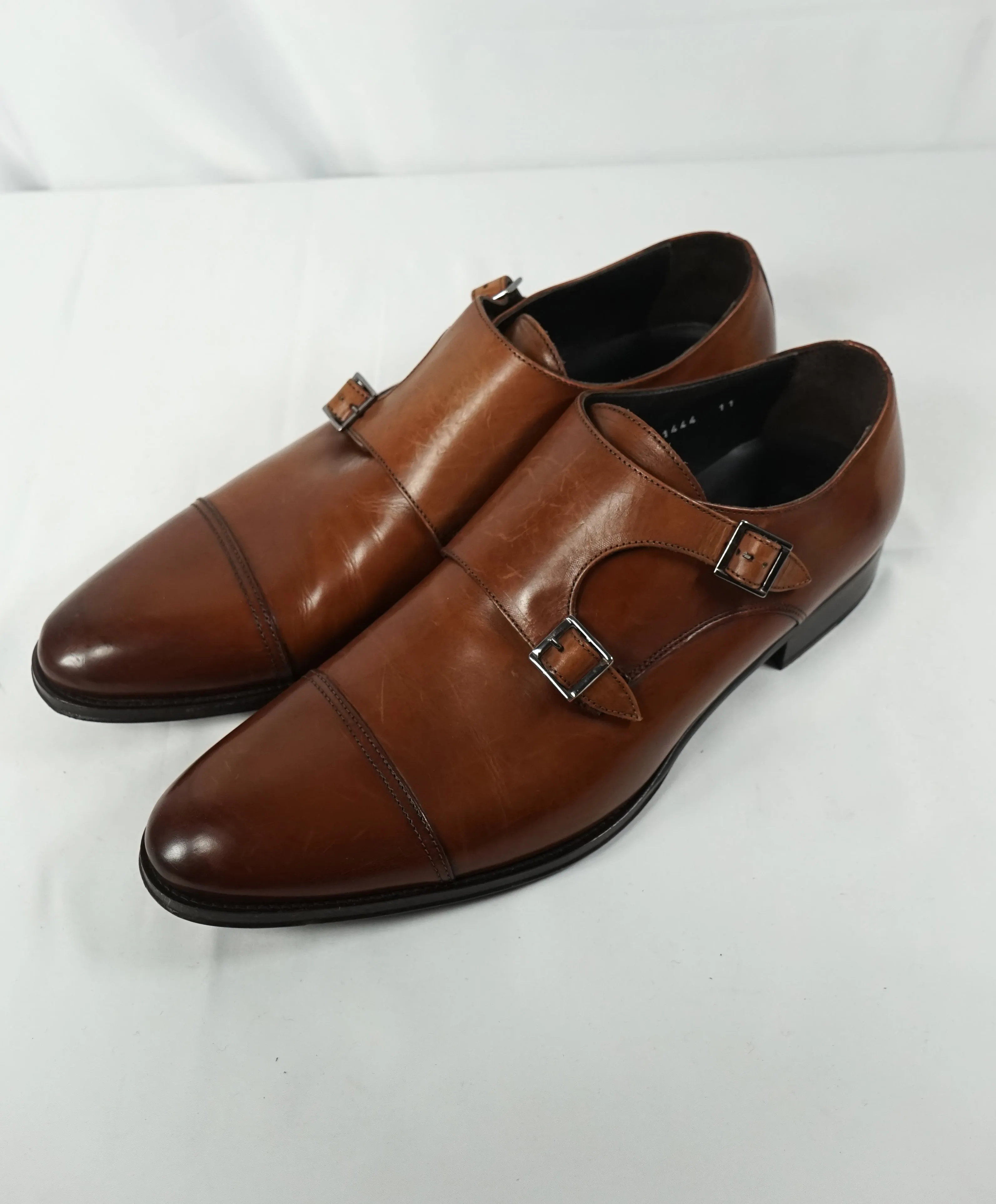 TO BOOT NEW YORK - Double Monk Strap Loafers Round Toe Brown - 11
