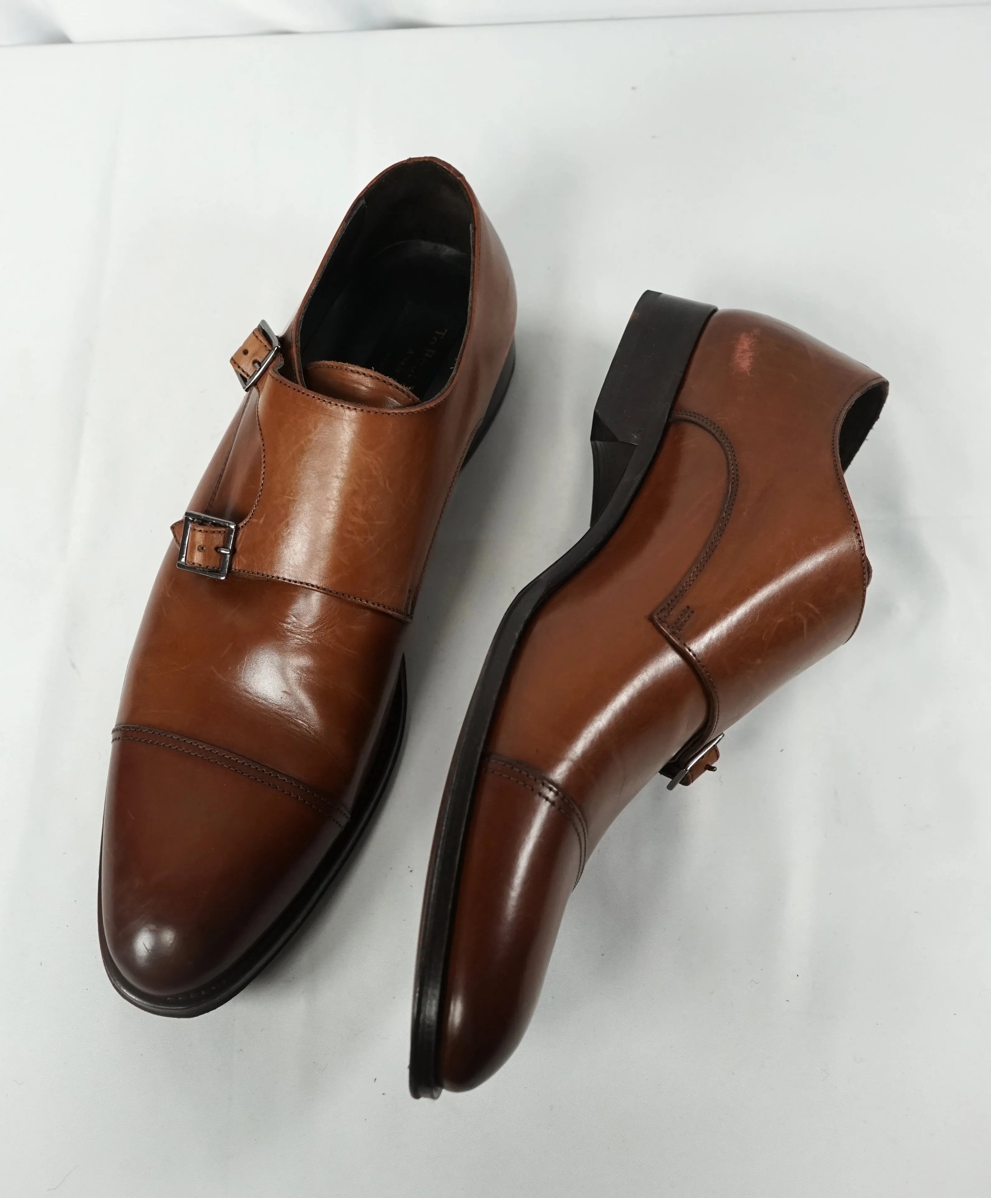 TO BOOT NEW YORK - Double Monk Strap Loafers Round Toe Brown - 11