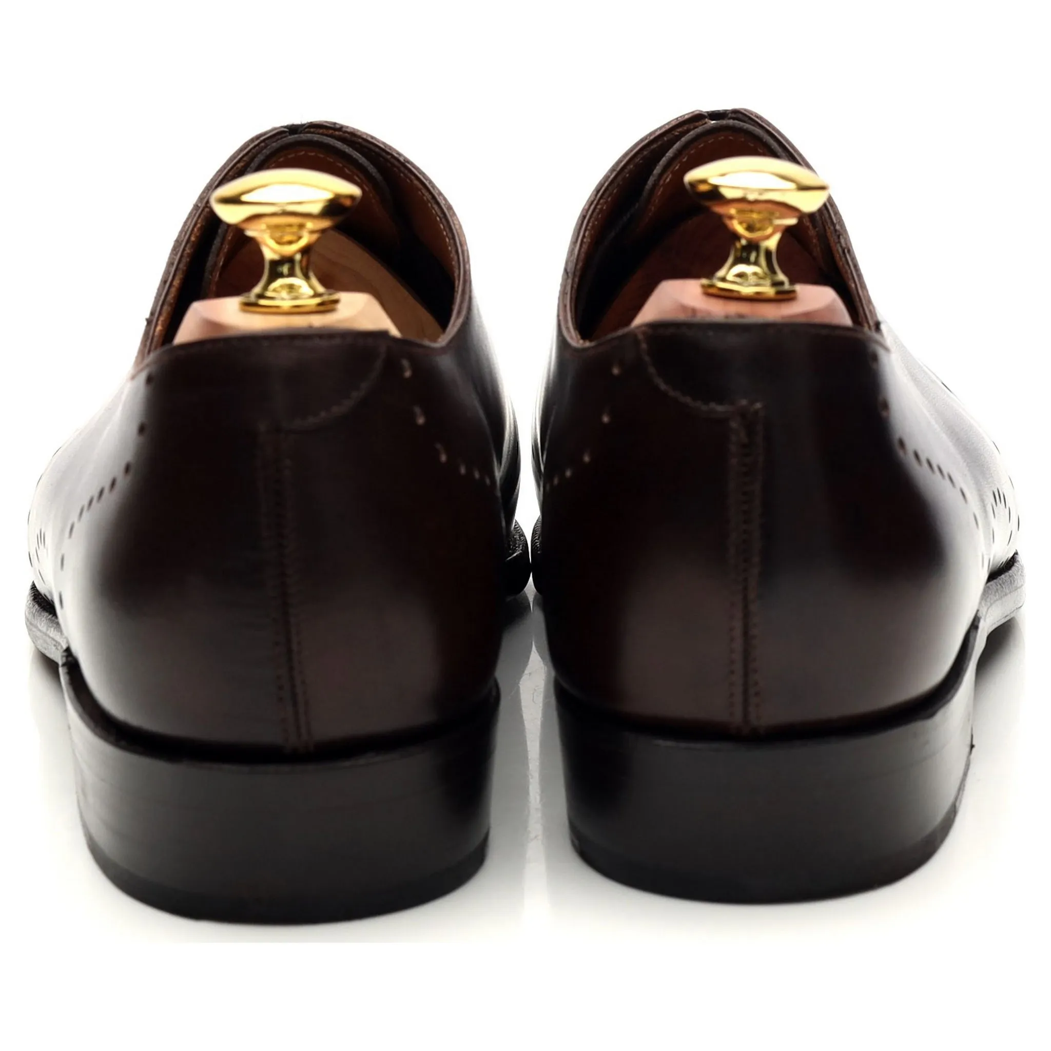 'Tony II' Dark Brown Museum Leather Wholecut Oxford UK 7.5 E