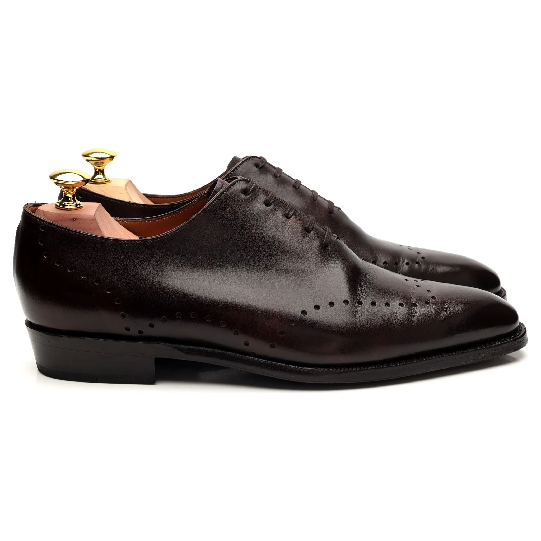 'Tony II' Dark Brown Museum Leather Wholecut Oxford UK 7.5 E