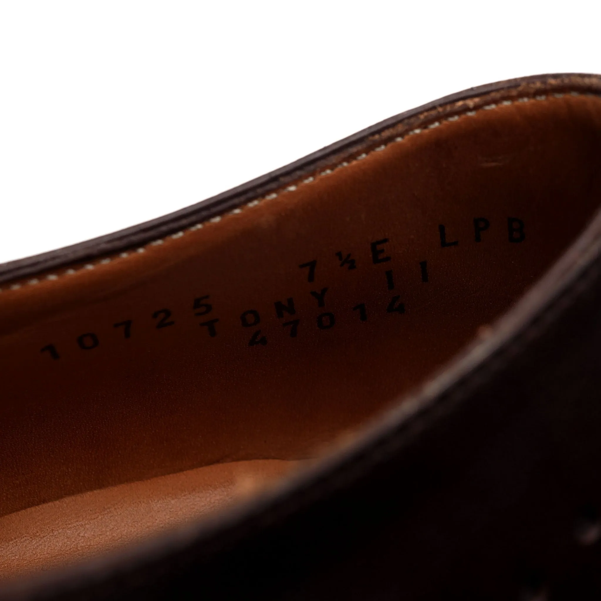 'Tony II' Dark Brown Museum Leather Wholecut Oxford UK 7.5 E
