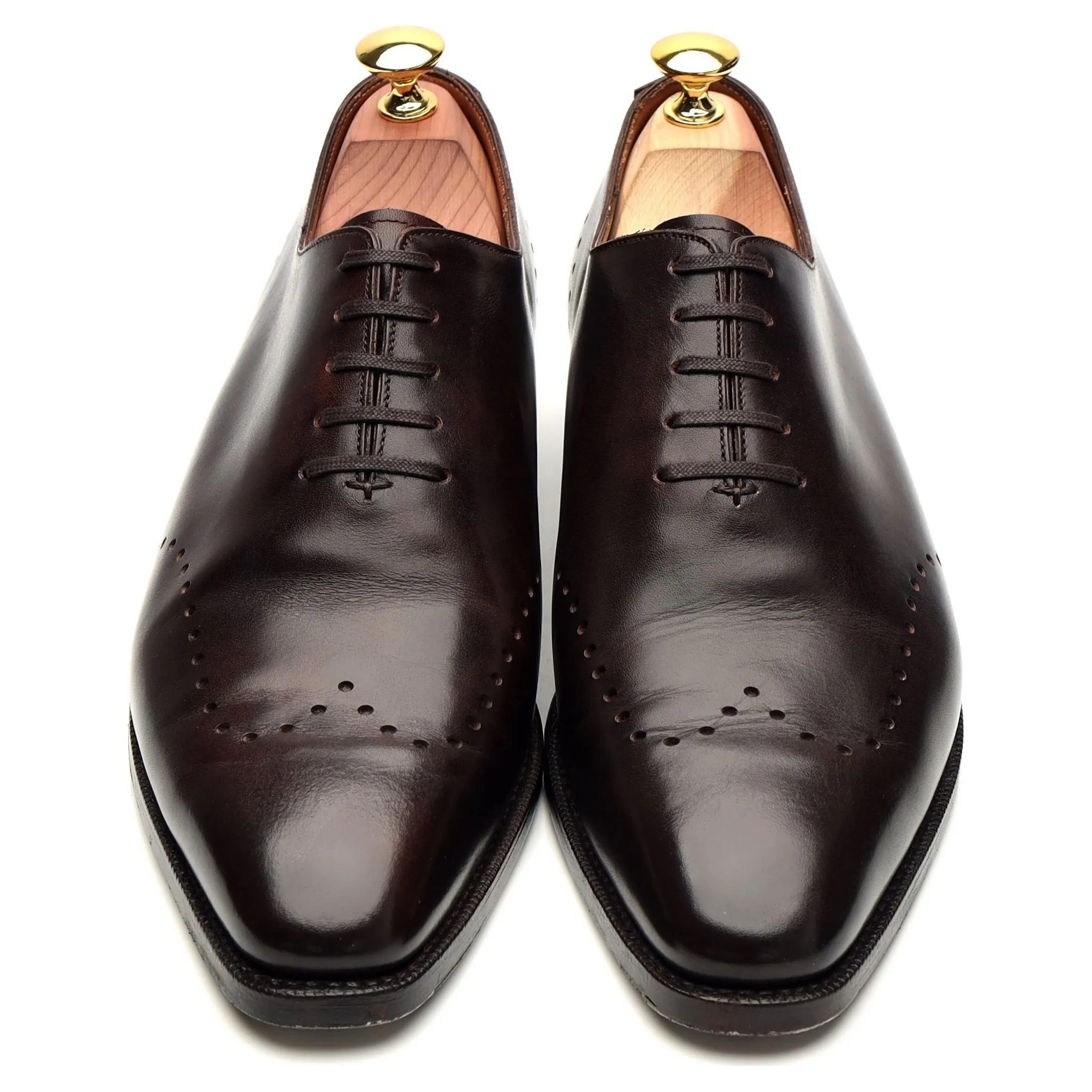 'Tony II' Dark Brown Museum Leather Wholecut Oxford UK 7.5 E