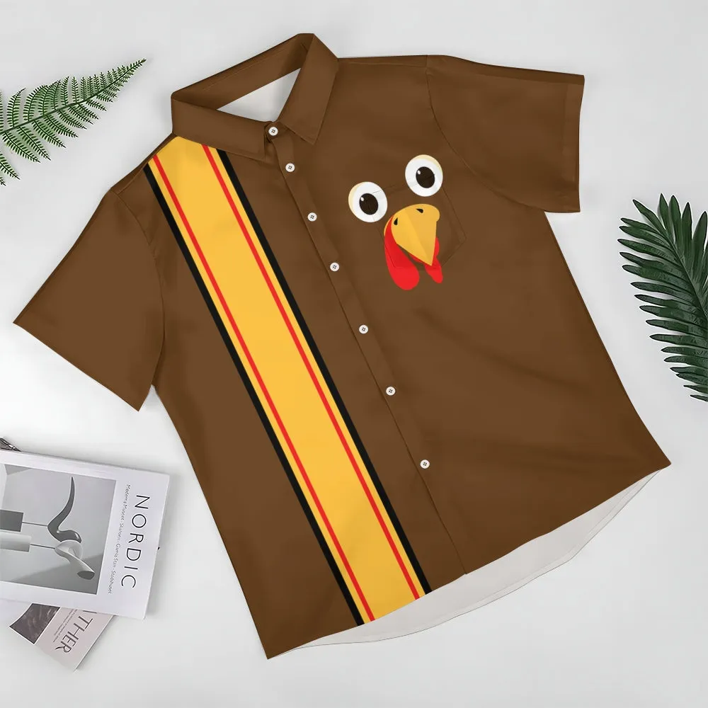 Turkey Casual Chest Pocket Short Sleeved Shirt 2310000224