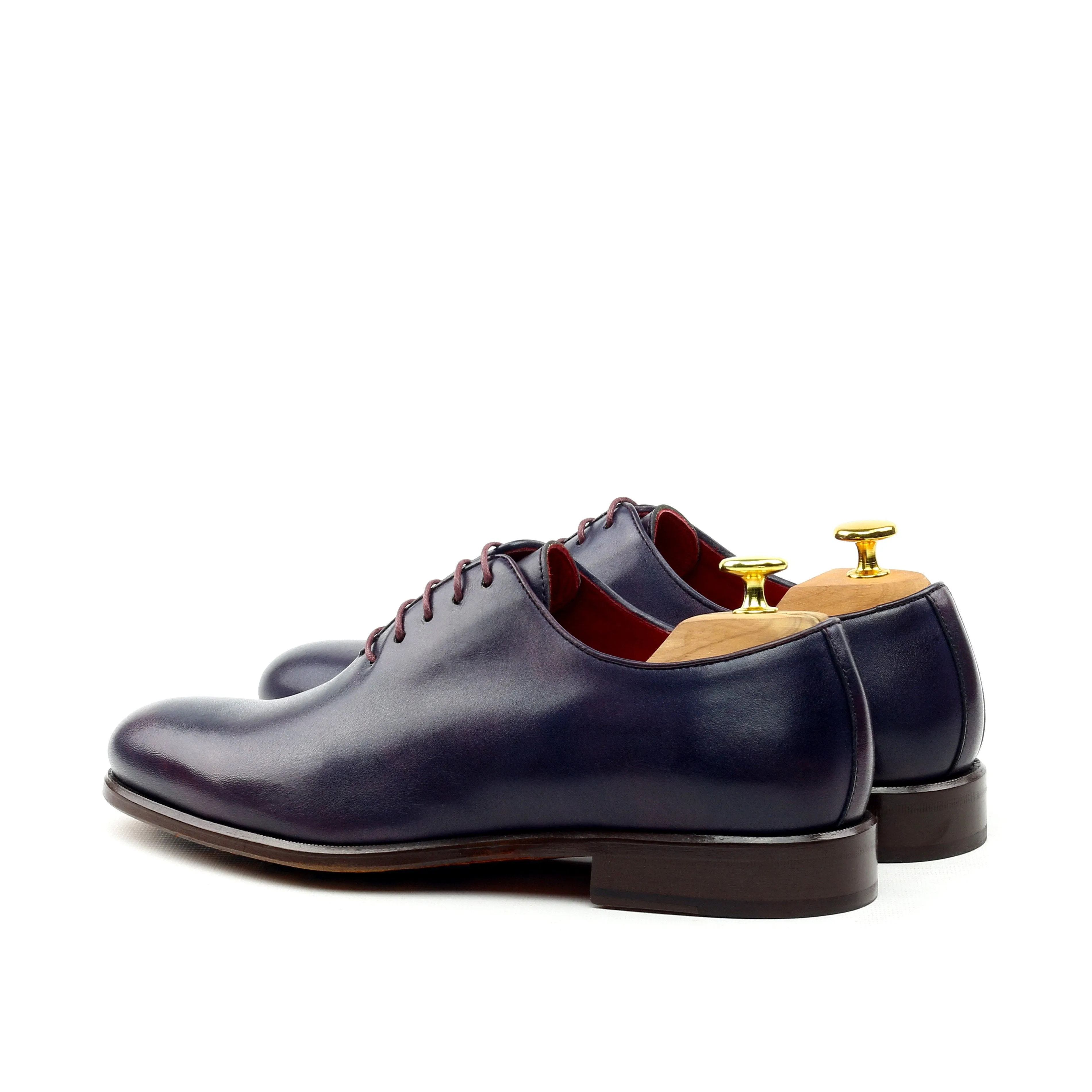 Unique Handcrafted Wholecut Dark Blue Oxford