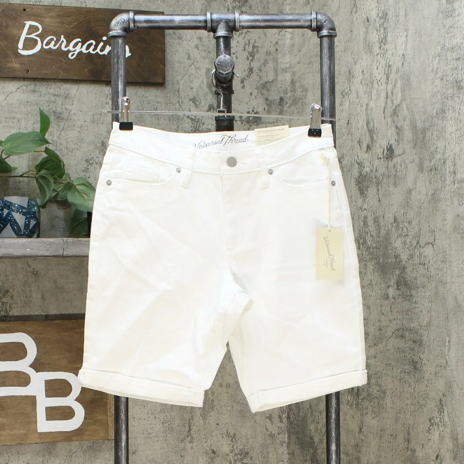 Universal Thread Women's High-Rise Double Cuff Bermuda Jean Shorts