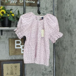 Universal Thread Women's Short Sleeve Round Neck Eyelet Top 564520