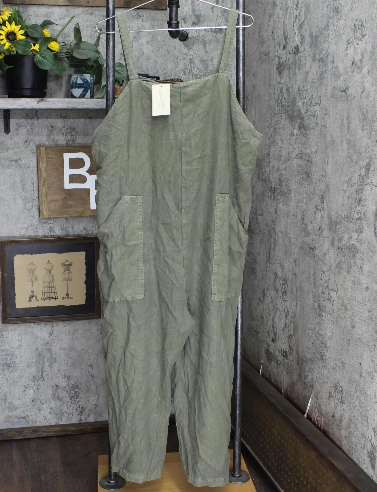 Universal Thread Women's Utility Cropped Jumpsuit Green XL