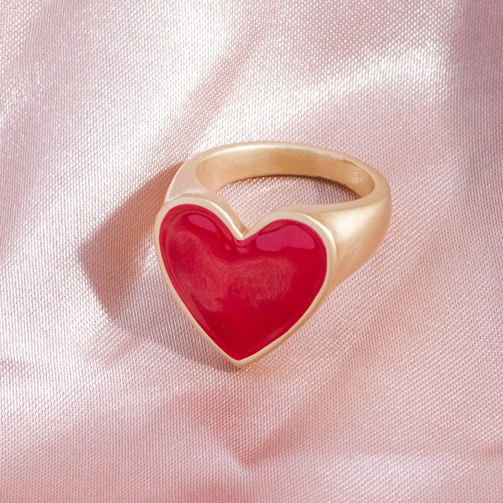 Various Heart Shape and Colorful Rings