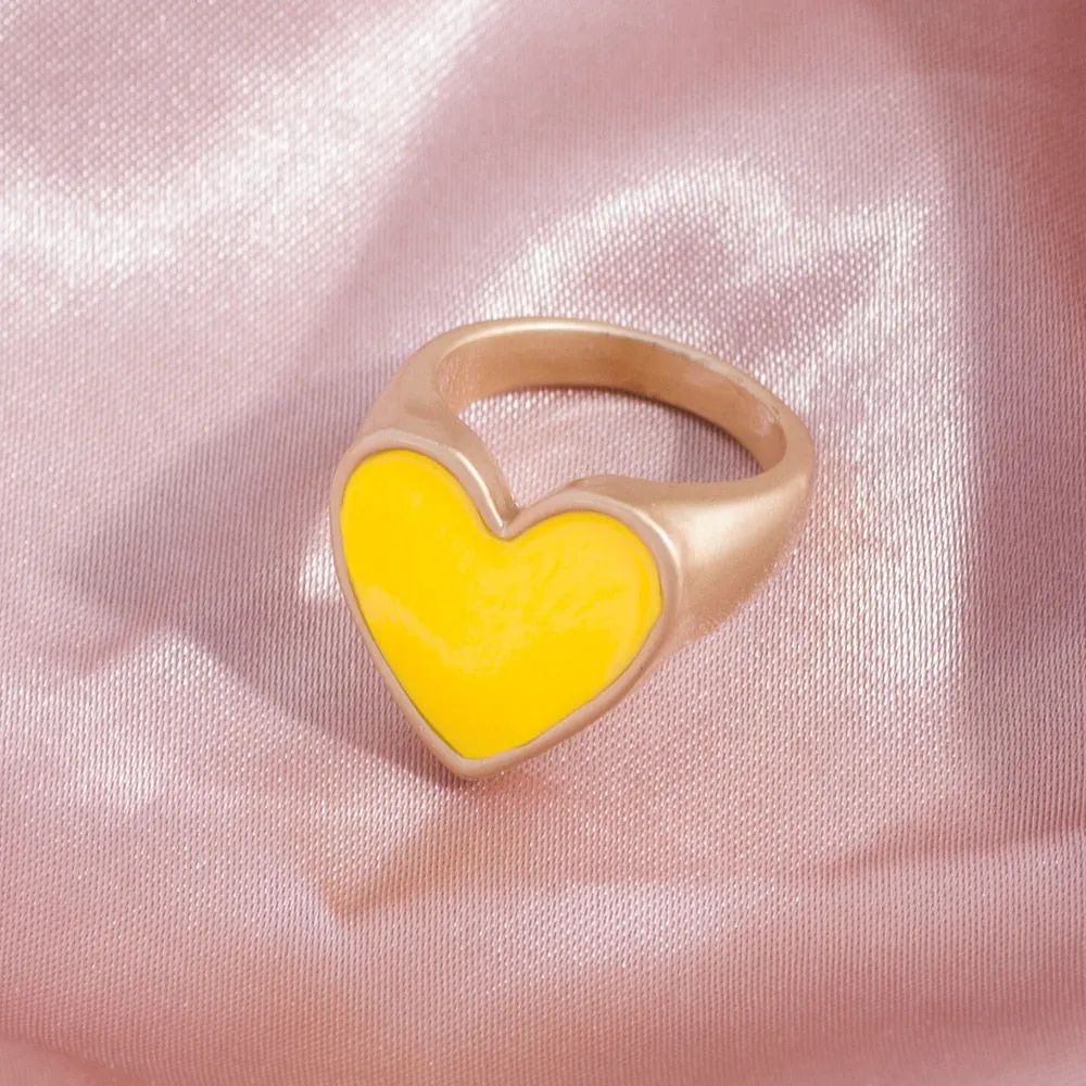 Various Heart Shape and Colorful Rings