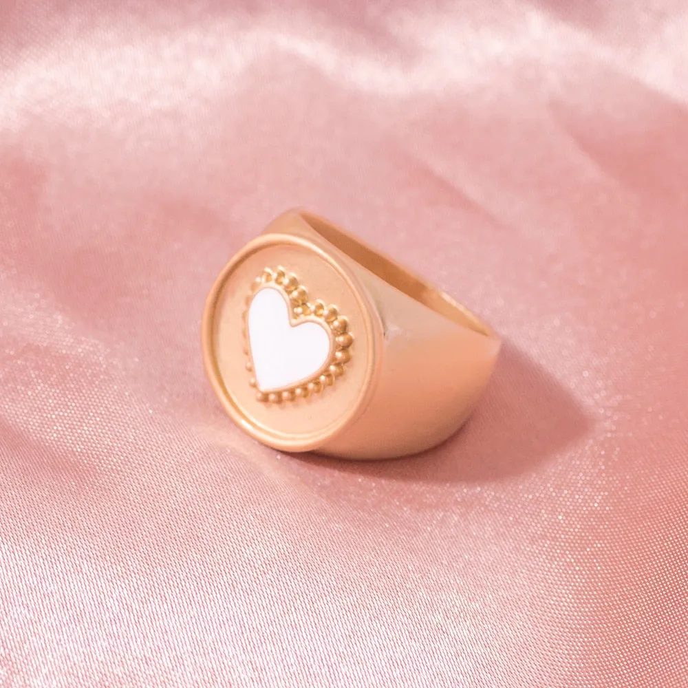 Various Heart Shape and Colorful Rings