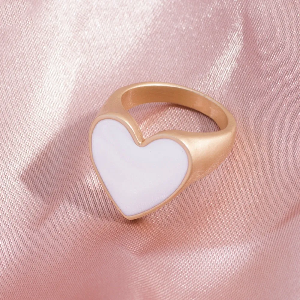 Various Heart Shape and Colorful Rings