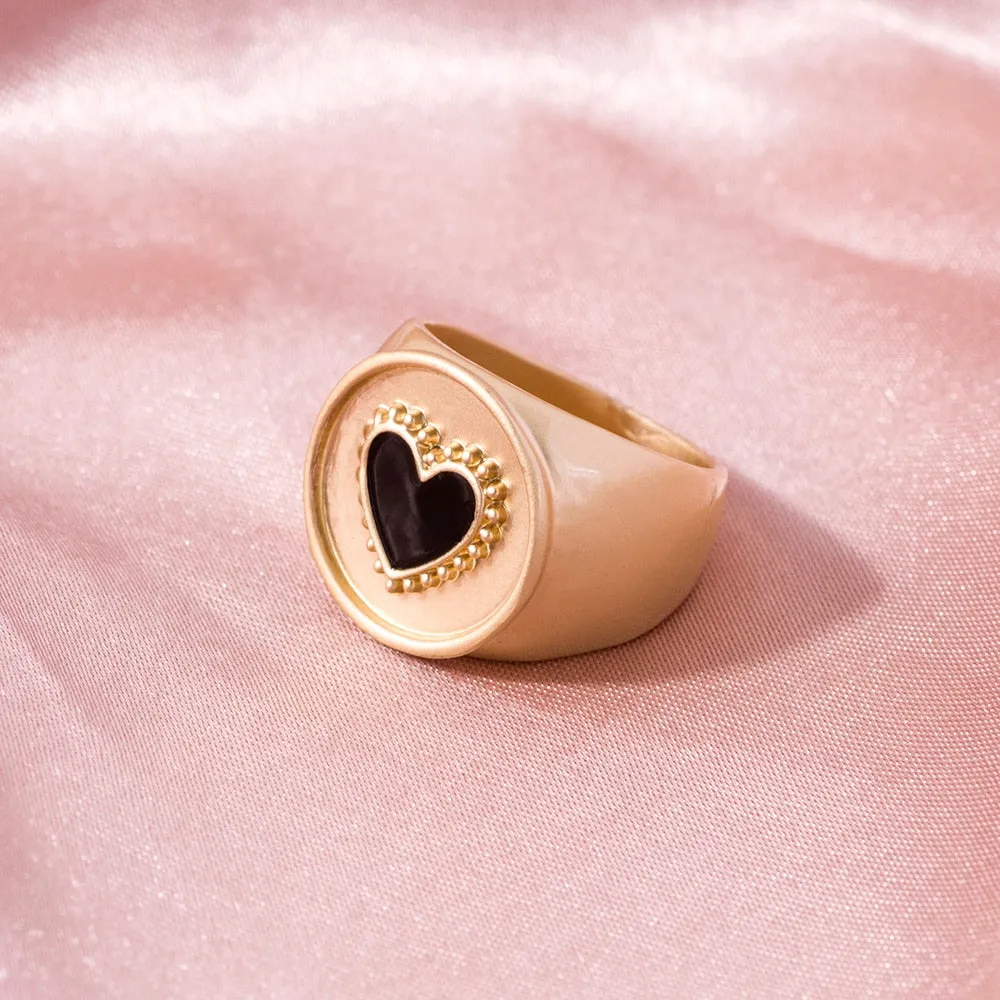 Various Heart Shape and Colorful Rings