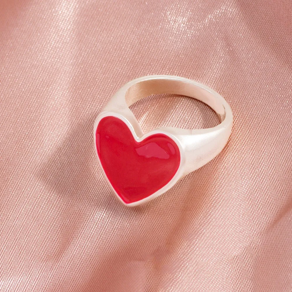 Various Heart Shape and Colorful Rings