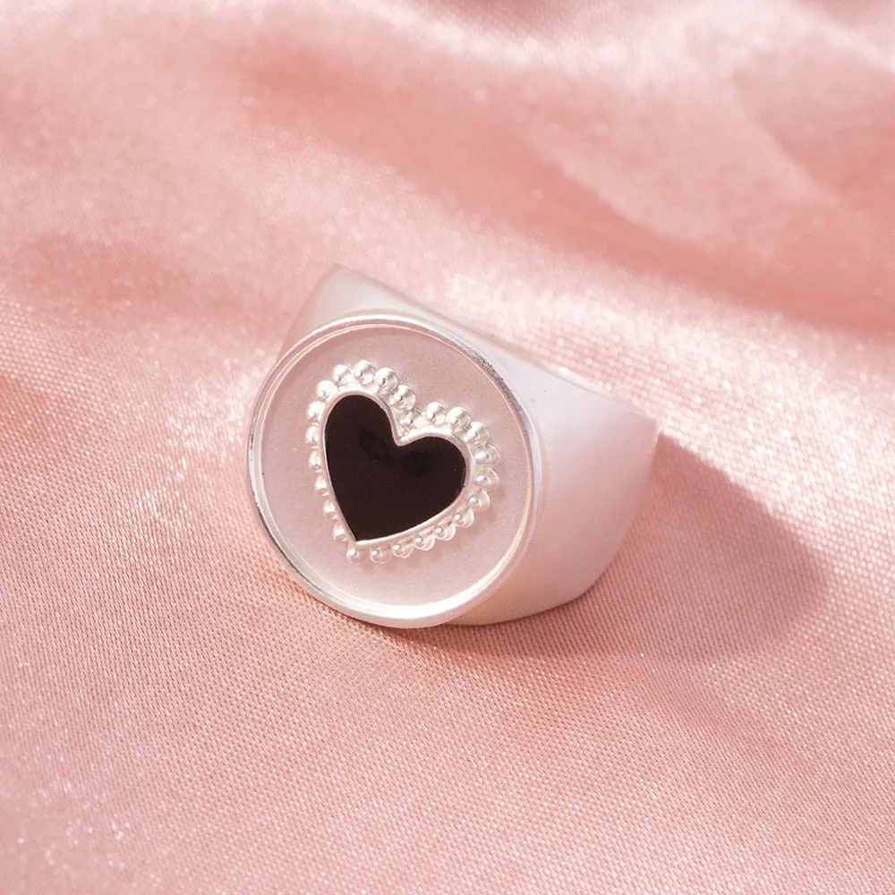 Various Heart Shape and Colorful Rings